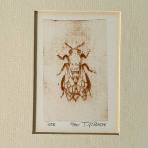 Limited Edition Matted Lithograph Print "Bee" 88/275 By Doug Forsythe
